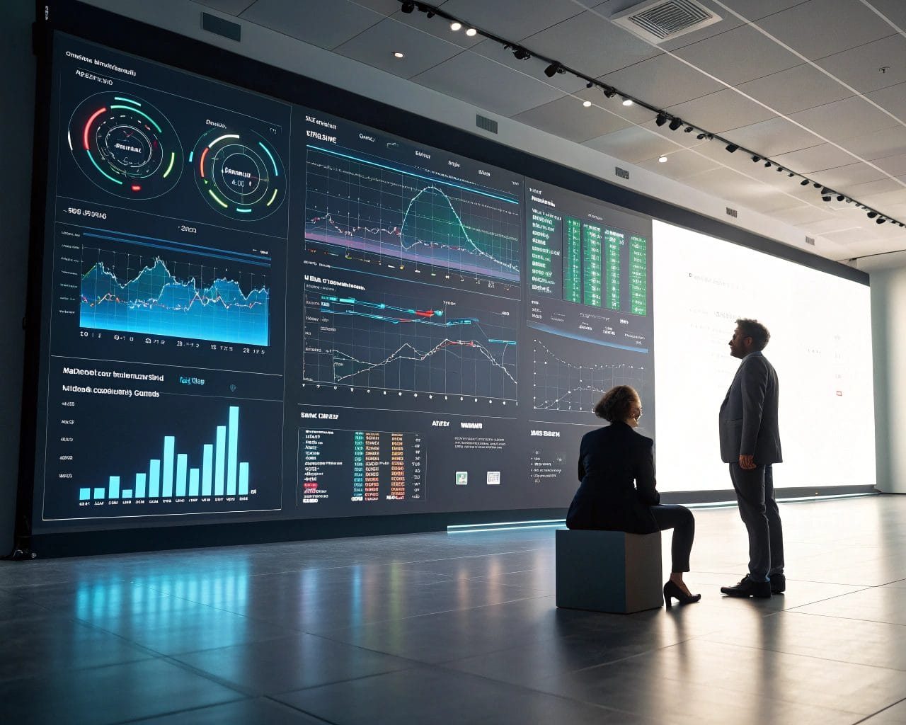 Best Multi-Channel Attribution Strategies and Tools for Marketing Attribution in 2026 1 A modern analytics tool interface on a digital screen displaying data visualizations in a futuristic conference room, with vibrant lighting and a clean, high-tech feel.
