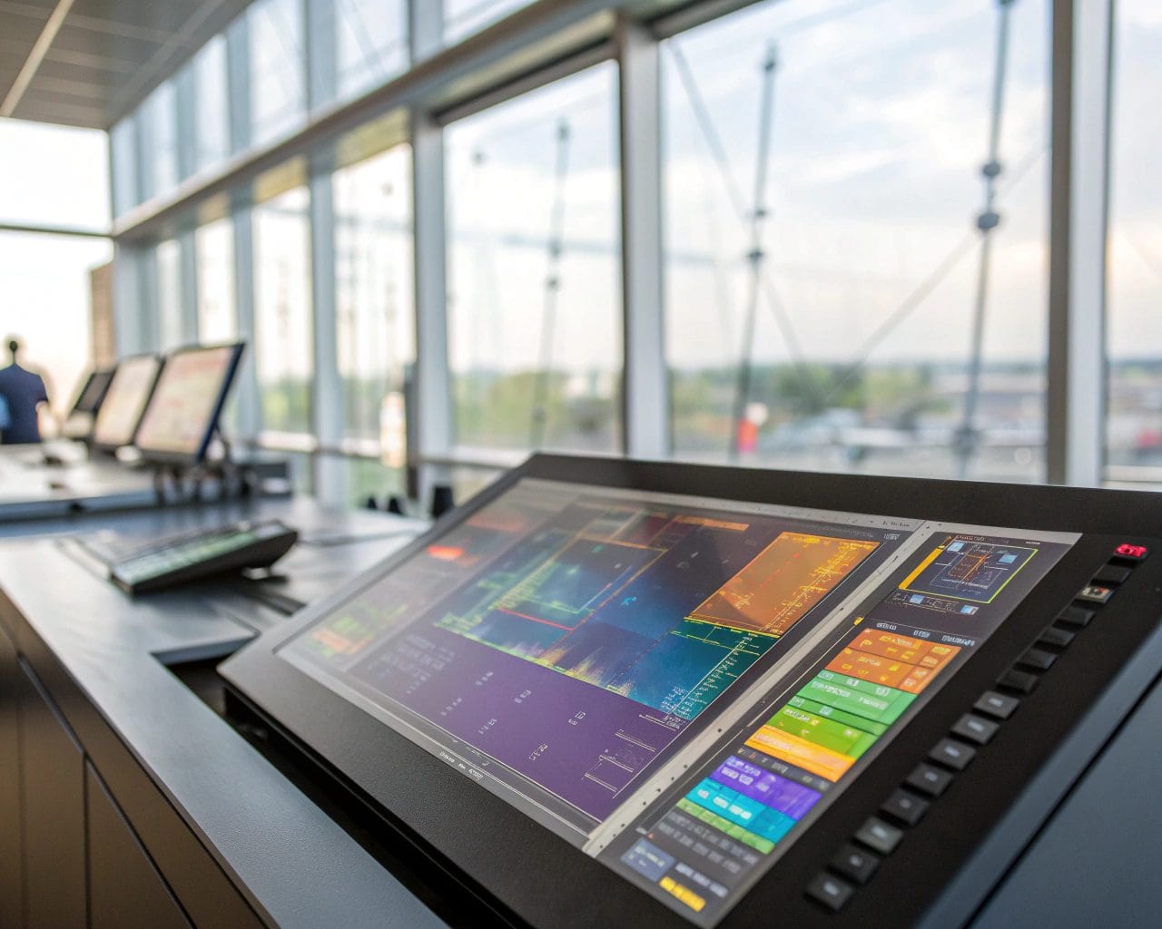 Mastering Conversion Tracking Strategies with SimplifyAnalytics: A Guide to Cookie-Free and GDPR Compliant Web Analytics 1 A modern digital heatmap display on a transparent glass screen in a high-tech control room, showcasing vibrant colors to indicate user interaction levels, with a soft natural light ambiance and a focused foreground against a blurred background.